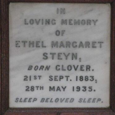 STEYN Ethel Margaret nee CLOVER 1883-1935