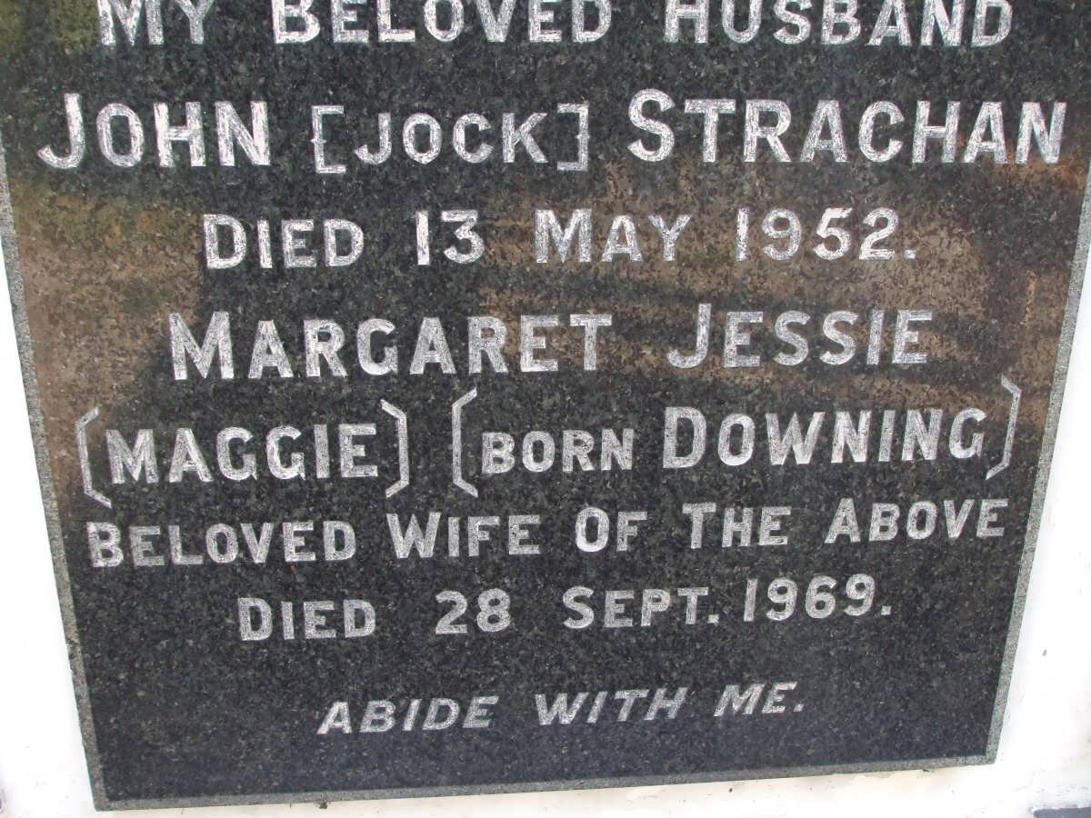 STRACHAN John -1952 &amp; Margaret Jessie DOWNING -1969