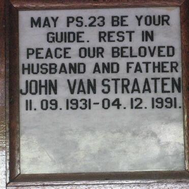 STRAATEN John, van 1931-1991