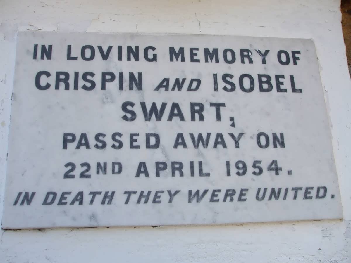SWART Crispin -1954 &amp; Isobel -1954