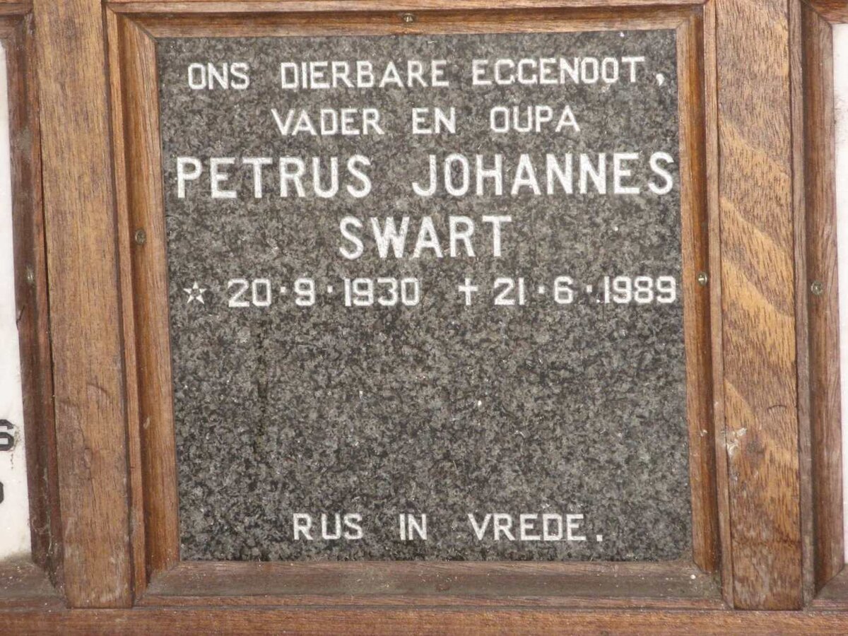SWART Petrus Johannes 1930-1989