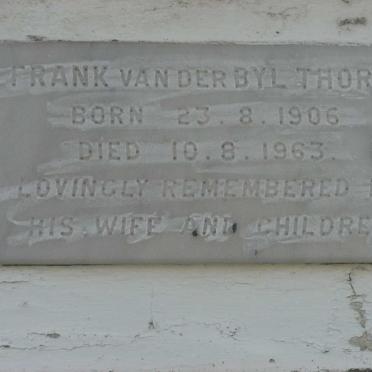 THORNE Frank van der Byl 1906-1963