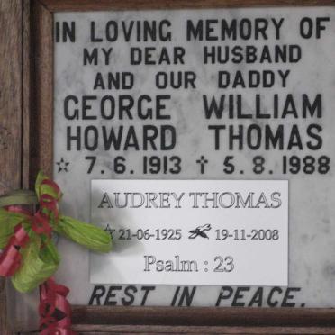 THOMAS George William Howard 1913-1988 &amp; Audrey 1925-2008
