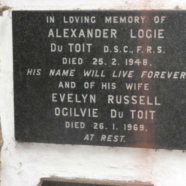 TOIT Alexander LOGIE, du -1948 &amp; Evelyn Russell Ogilvie -1969