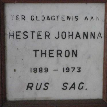 THERON Hester Johanna 1889-1973