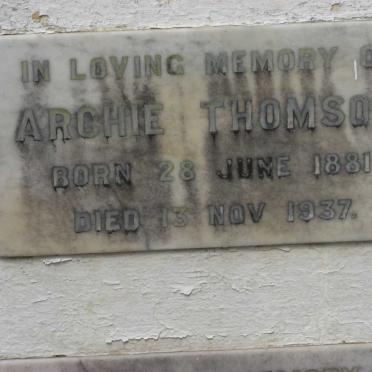 THOMSON Archie 1881-1937