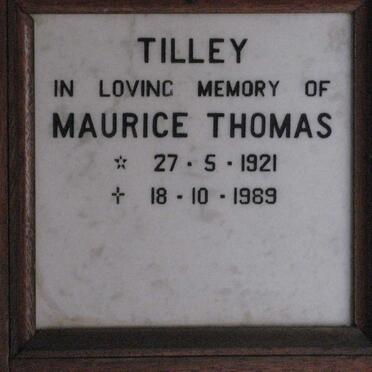 TILLEY Maurice Thomas 1921-1989