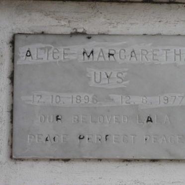 UYS Alice Margaretha 1896-1977
