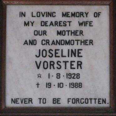 VORSTER Joseline 1928-1988
