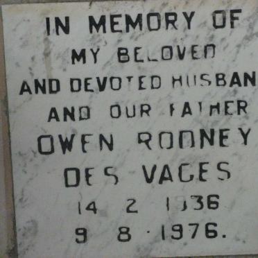VAGES Owen Rodney, des 1936-1976