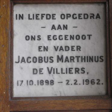 VILLIERS Jacobus Marthinus, de 1898-1962