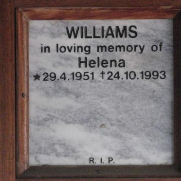 WILLIAMS Helena 1951-1993