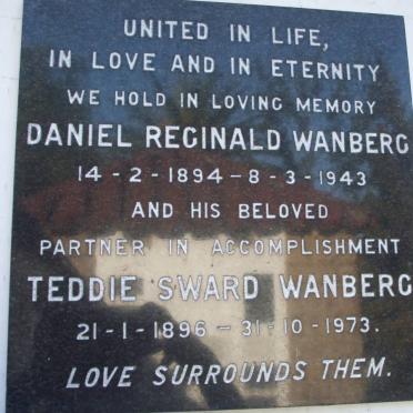 WANBERG Daniel Reginald 1894-1943 &amp; Teddie Sward 1896-1973 