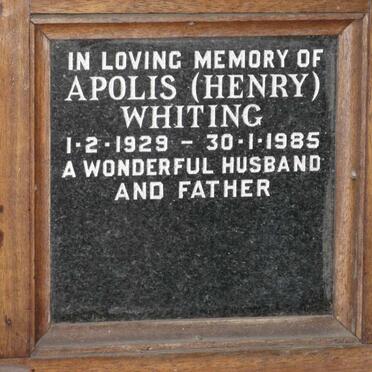 WHITING Apolis 1929-1985