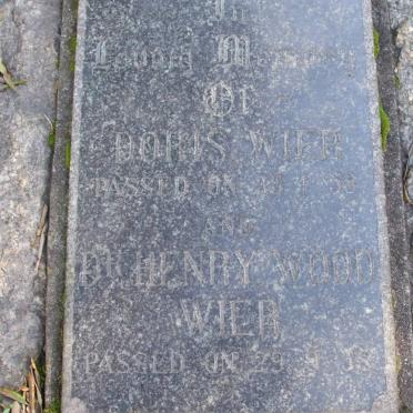 WIER Henry Wood -1958 &amp; Doris -1958