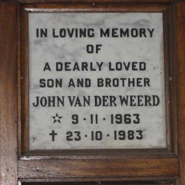 WEERD John, van der 1963-1983