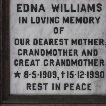 WILLIAMS Edna 1909-1990