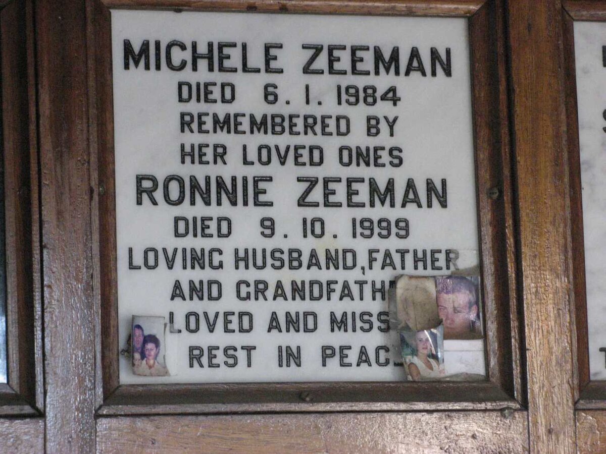 ZEEMAN Ronnie -1999 &amp; Michele -1984