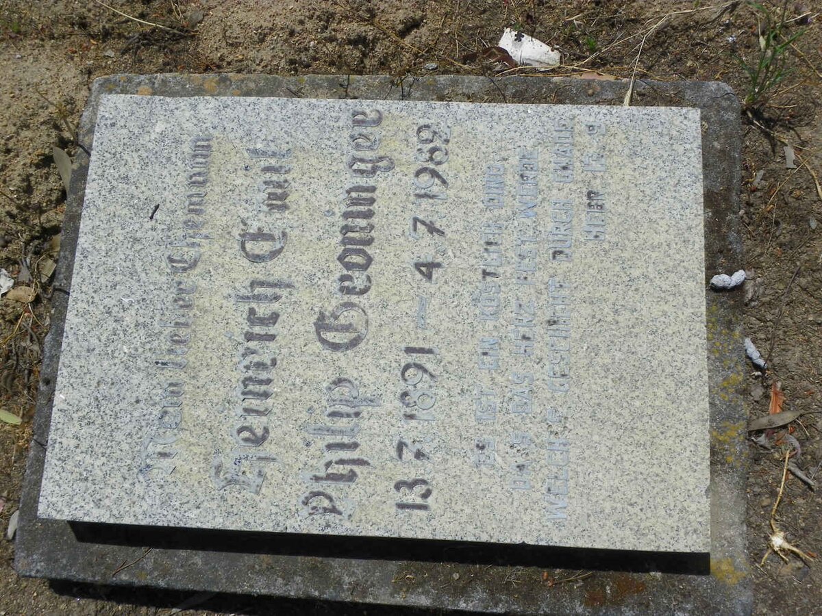 GRONINGER Heinrich Emil Philip 1891-1982