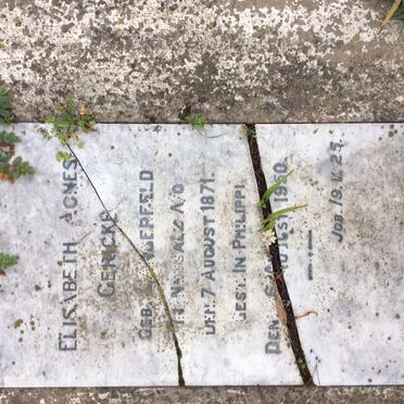 GERICKE Elisabeth Agnes nee LANGERFELD 1871-1950