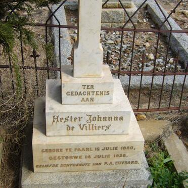 EUVRARD Hester Johanna nee DE VILLIERS  1880-1928