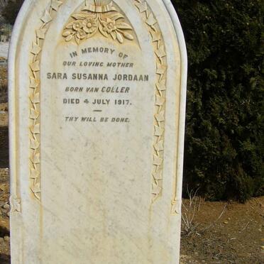JORDAAN Sara Susanna nee VAN COLLER -1917