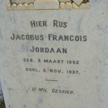 JORDAAN Jacobus Francois 1862-1937