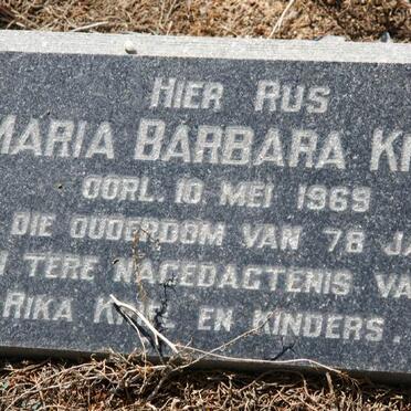KRIEL Maria Barbara -1969