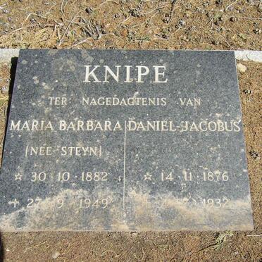 KNIPE Daniel Jacobus 1876-1932 &amp; Maria Barbara STEYN 1882-1949