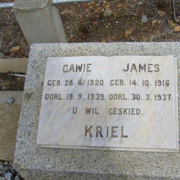 KRIEL Gawie 1920-1939 :: KRIEL James 1916-1937