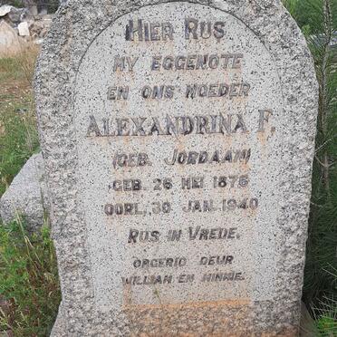 NEETHLING Alexandrina F. nee JORDAAN 1876-1940