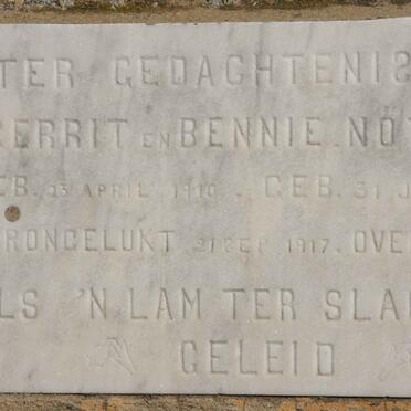 NOTHLING Gerrit 1910-1917 :: NOTHLING Bennie 1912-1912