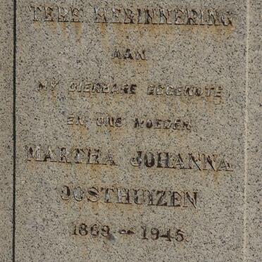 OOSTHUIZEN Martha Johanna 1869-1945
