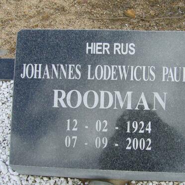 ROODMAN Johannes Lodewicus Paulus 1924-2002