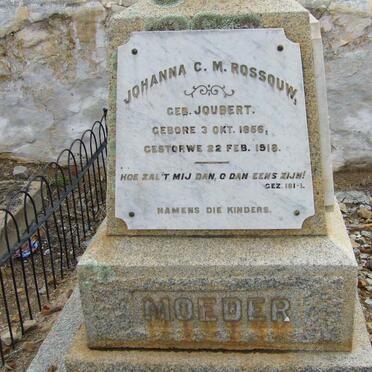 ROSSOUW Johanna C.M. nee JOUBERT 1856-1918