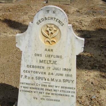 SPUY Meltje, v.d. 1909-1910