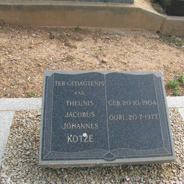 KOTZE Theunis Jacobus Johannes 1904-1977