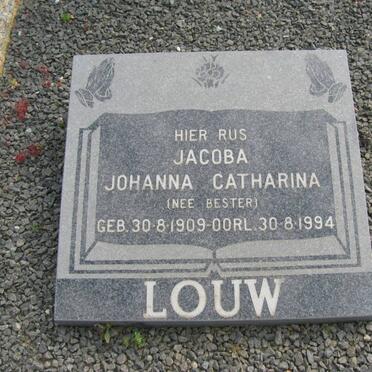 LOUW Jacoba Johanna Catharina nee BESTER 1909-1994