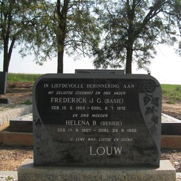 LOUW Frederick J.G 1905-1972 &amp; Helena B. 1907-1982