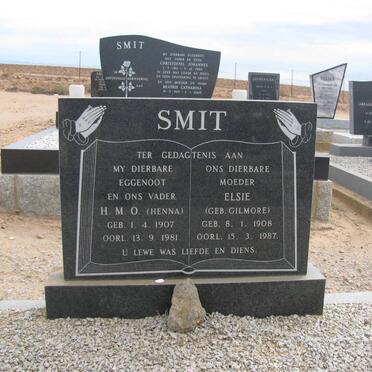 SMIT H.M.O. 1907-1981 &amp; Elsie GILMORE 1908-1987