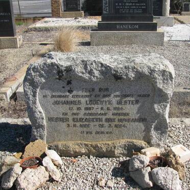 BESTER Johannes Lodewyk 1887-1955 &amp; Hester Elizabeth HUYSAMEN 1889-1984