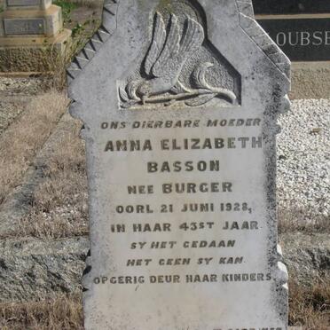 BASSON Anna Elizabeth nee BURGER -1928