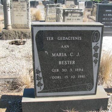 BESTER Maria C.J. 1894-1981