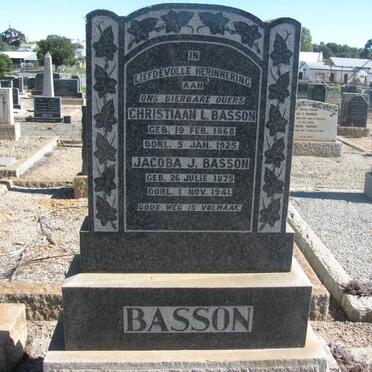 BASSON Christiaan L. 1868-1925 &amp; Jacoba J. 1875-1941