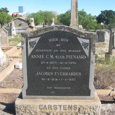 CARSTENS Jacobus Everhardus 1878-1957 &amp; Annie C.M. PIENAAR 1873-1956