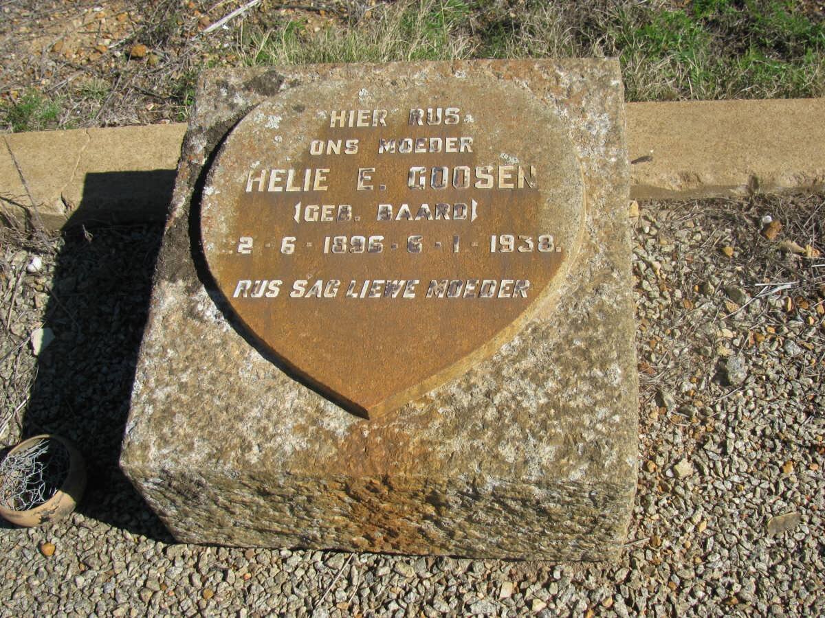 GOOSEN Helie E. nee BAARD 1896-1938