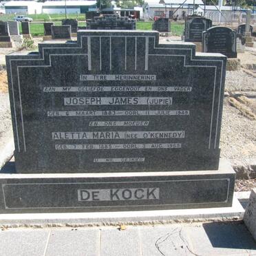 KOCK Joseph James, de 1883-1949 &amp; Aletta Maria O'KENNEDY 1885-1969