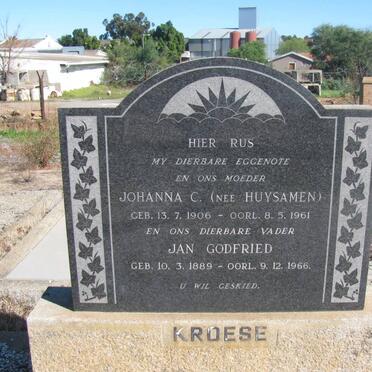 KROESE Jan Godfried 1889-1966 &amp; Johanna C. HUYSAMEN 1906-1961