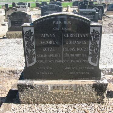 KOTZE Alwyn Jacobus 1918-1946 :: KOTZE Christiaan Johannes Tobias 1941-1959