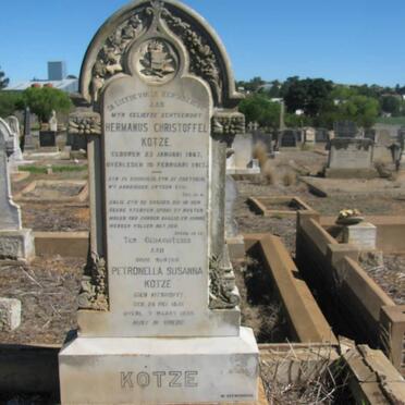 KOTZE Hermanus Christoffel 1867-1917 &amp; Petronella Susanna KITSHOFF 1881-1939